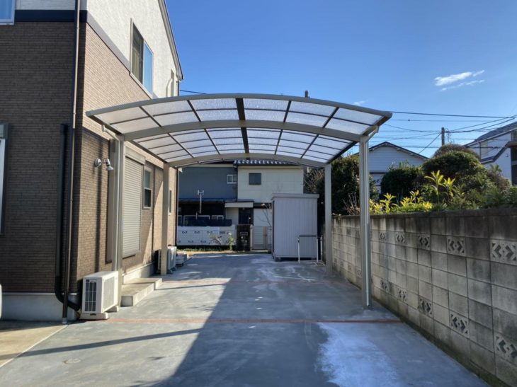   S様邸　広々して高さのあるカーポート設置工事